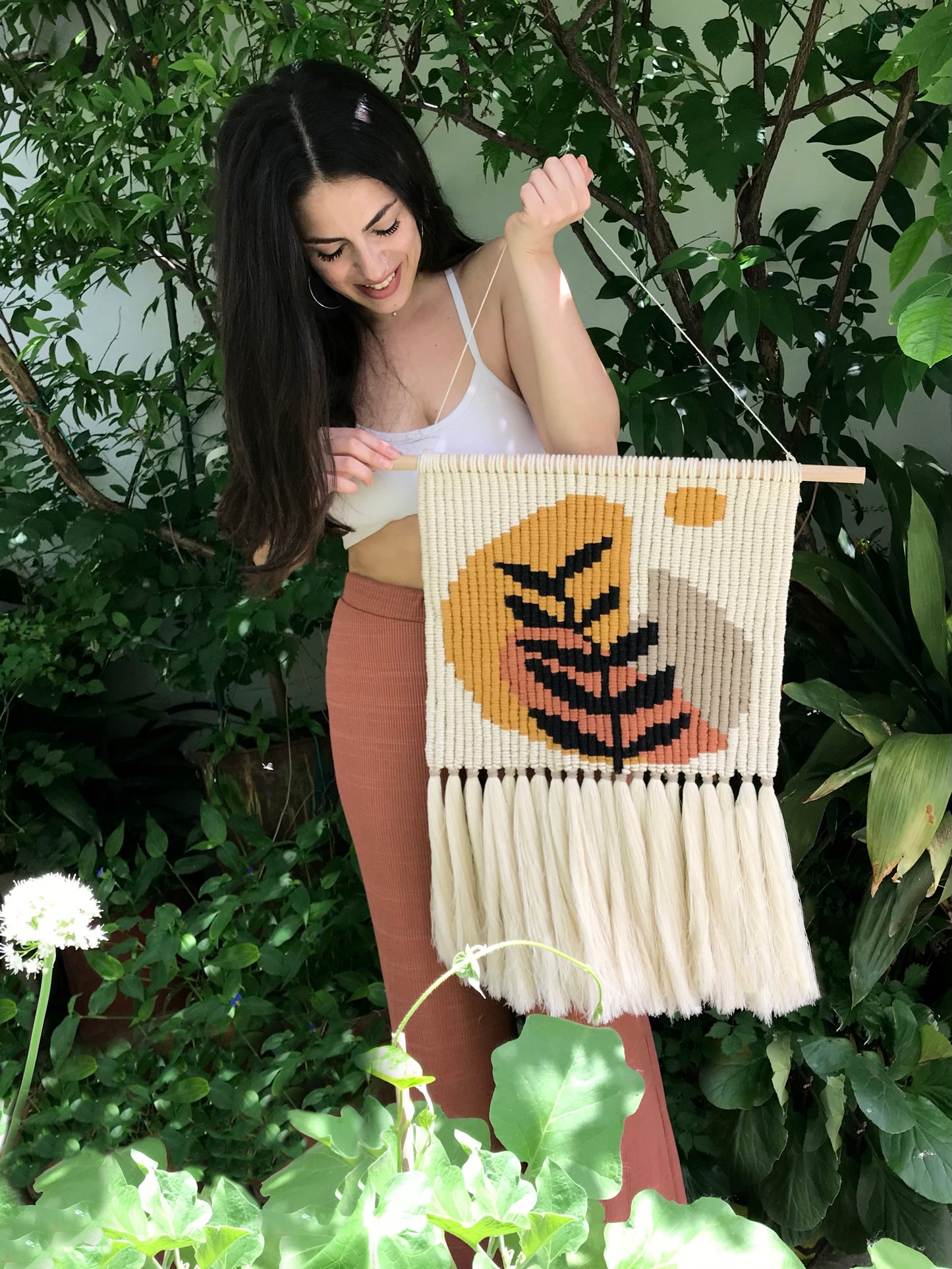 Big macramé - Botanical pattern