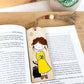 Wooden bookmark-books & cats