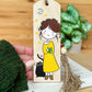Wooden bookmark-books & cats