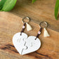 Heart keyrings for couples