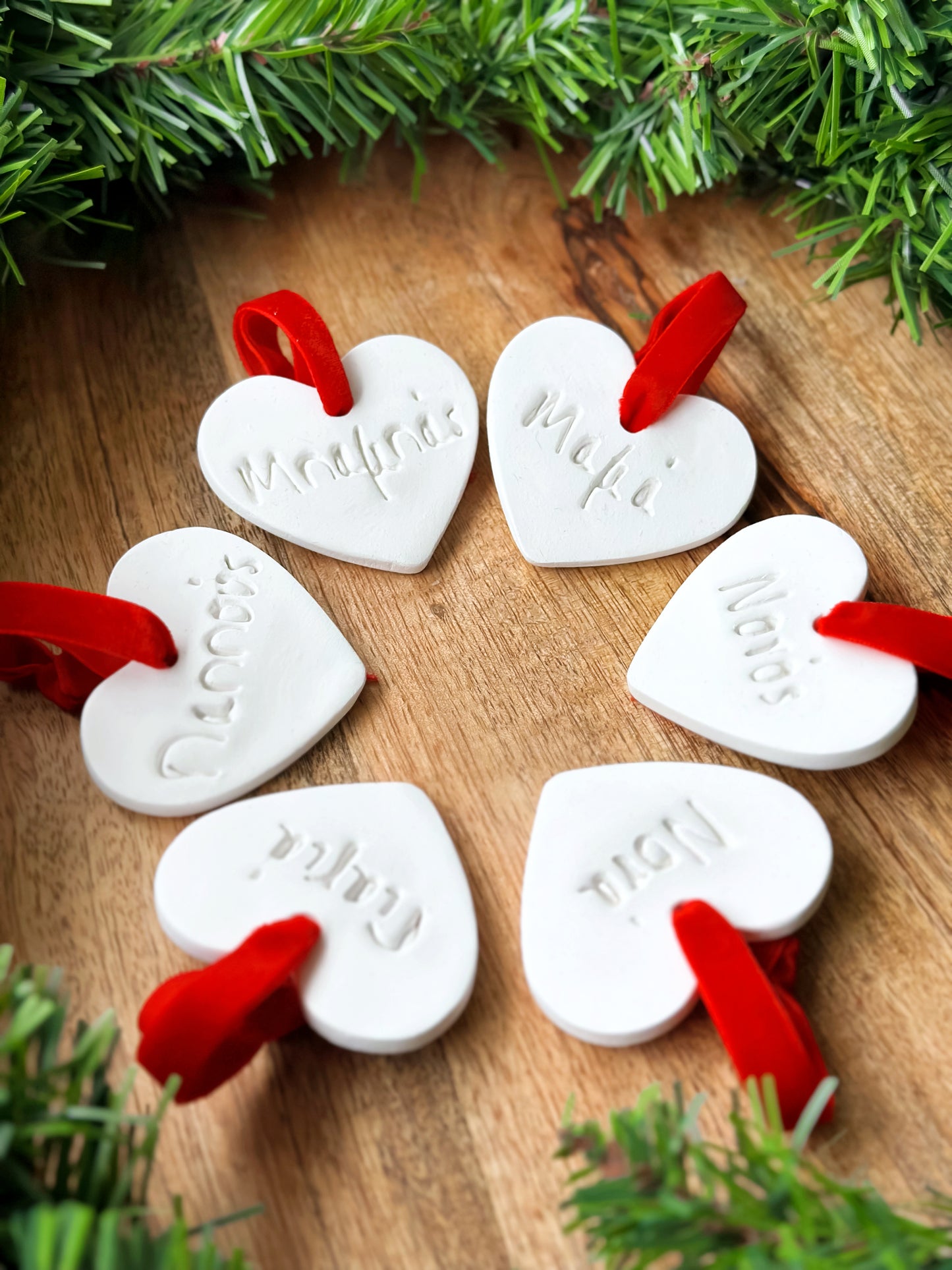 Family members Christmas ornaments