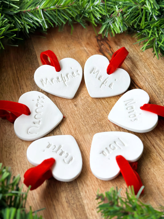 Family members Christmas ornaments