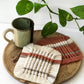 Macramé square coasters - terracotta & sand